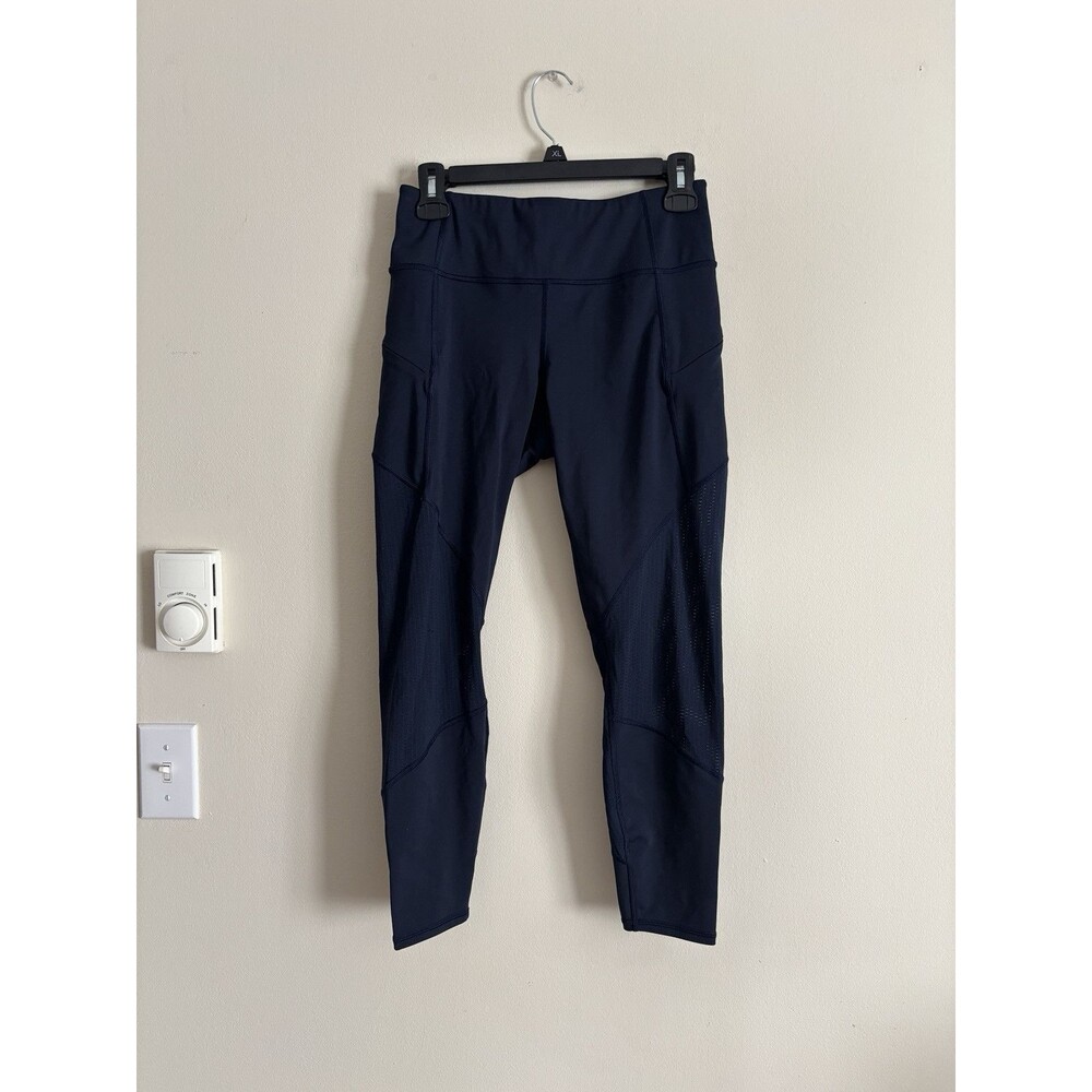 Athleta Small Capri Leggings Sheer Panel Stretch Athletic Athleisure